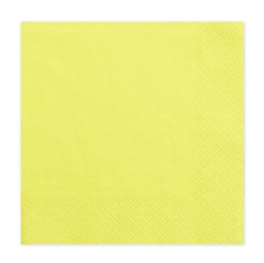Papírové ubrousky 20ks žluté