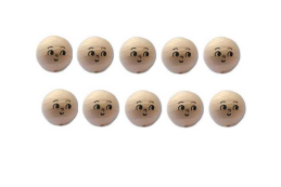 Obličej z vaty 19mm 10ks