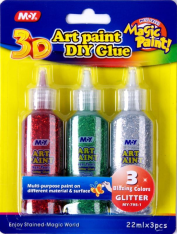 Glitrové lepidlo 3D 3x22ml