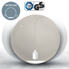 Gymnastický míč na sezení Leitz Ergo se závažím světle šedý 65cm