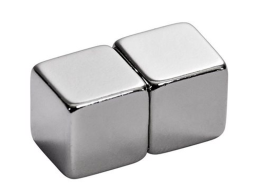 Neodymový magnet kostka 2ks stříbrný