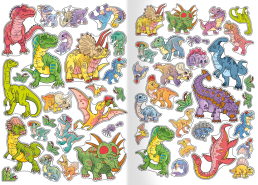 Omalovánky A4 se samolepkami Dinosauři
