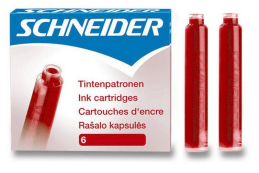 Inkoustové bombičky Schneider 6ks červené