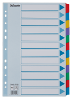 Rozřaďovač A4 kartonový Mylar barevný 12ls