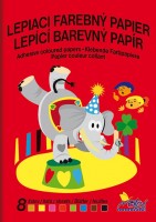 Samolepicí barevný papír A4 červený
