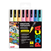 Sada popisovačů POSCA PC-3M Uni pastelové barvy
