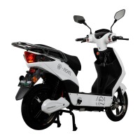 Elektroskútr RACCEWAY® E-FICHTL®, bílý-lesklý s baterií 12Ah