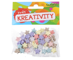 Barevné korálky Hvězdičky 15g
