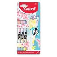 Oboustranný zvýrazňovač Maped Fluo Peps Duo Pastel 3ks
