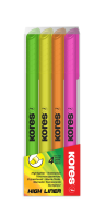 Zvýrazňovače Kores High Liner 4ks