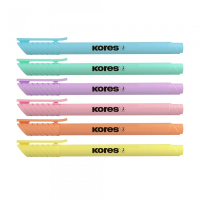 Zvýrazňovače Kores High Liner Pastel 6ks