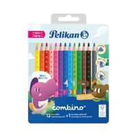 Trojhranné pastelky Pelikan Combino 12+1ks