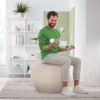 Gymnastický míč na sezení Leitz Ergo se závažím světle šedý 55cm