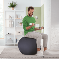 Gymnastický míč na sezení Leitz Ergo se závažím tmavě šedý 65cm