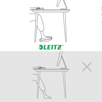 Nastavitelná opěrka nohou Leitz Ergo šedá