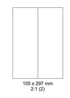 Etikety na archu A4 105x297mm 200 etiket