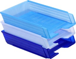 Zásuvka A4 PVC matová modrá světlá