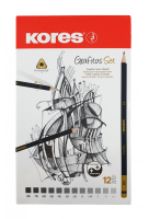 Sada trojhranných tužek KORES Grafitos 12ks