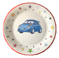Papírové talíře Cartoon Cars 8ks