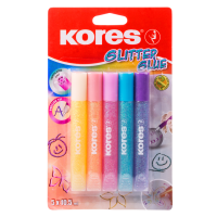 Glitrové lepidlo KORES pastelové 5ks
