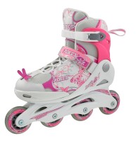 Kolečkové brusle ROCES COMPY 6.0 Girl, bílo - růžové, vel. L (38-41)

