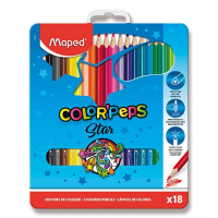 Trojhranné pastelky Maped Metal Box 18ks