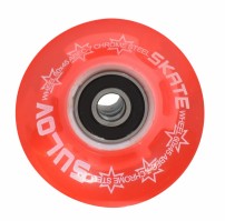 Kolečka Penny board PINK TRANSPARENT LIGHT 60 x 45mm 85A (sada 4ks s ložisky ABEC-7 chrome)