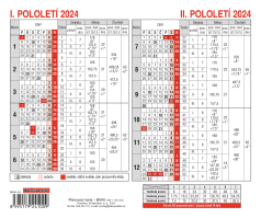 Kalendář 2025 Plánovací karta