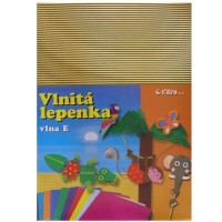 Barevná vlnitá lepenka A4 10ks zlatá