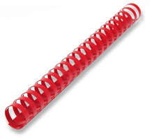 Hřbet pro kroužkovou vazbu 25mm 210ls červený