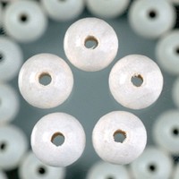 Dřevěné korálky 10mm bílé