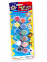 Akrylové barvy 12ks