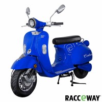 Elektroskútr  RACCEWAY® CENTURY E-RETRO, modrý lesklý