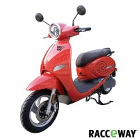 Elektroskútr RACCEWAY® JLG-E-MOTO, červený