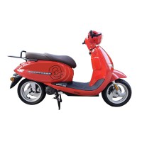 Elektroskútr RACCEWAY® JLG-E-MOTO, červený