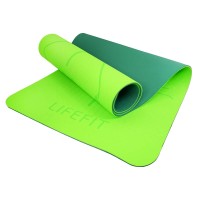 Podložka LIFEFIT® YOGA MAT LOTOS DUO, 183x58x0,6cm, zelená