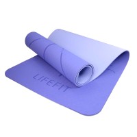 Podložka LIFEFIT® YOGA MAT LOTOS DUO, 183x58x0,6cm, modrá