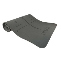 Podložka LIFEFIT® YOGA MAT LOTOS DUO, 183x58x0,6cm, černá