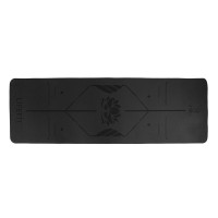 Podložka LIFEFIT® YOGA MAT LOTOS DUO, 183x58x0,6cm, černá