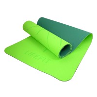 Podložka LIFEFIT® YOGA MAT RELAX DUO, 183x58x0,6cm, zelená