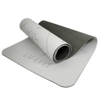 Podložka LIFEFIT® YOGA MAT RELAX DUO, 183x58x0,6cm, černá