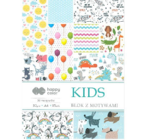Papír na scrapbooking v bloku A4 80g/m2 15ls Kids