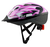 Dětská cyklo helma SULOV® JR-RACE-G, vel S/50-53cm, růžovo-zelená