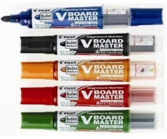 Pilot V-Board Master sada 5ks popisovačů + držák + modrá houba