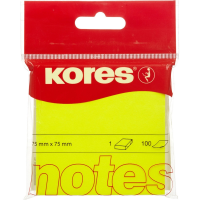 Samolepicí bloček Kores 100ls žlutý