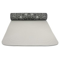 Podložka LIFEFIT® YOGA MAT MANDALA DUO, 183x58x0,6cm, černá