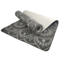 Podložka LIFEFIT® YOGA MAT MANDALA DUO, 183x58x0,6cm, černá