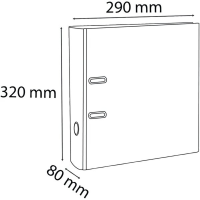 Pákový pořadač A4 80mm Exacompta PremTouch Teksto šedý