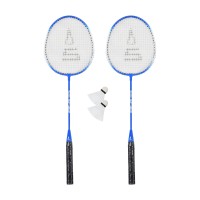 Badmintonový set SULOV®, 2x raketa, 2x míček, vak - tmavě modrý