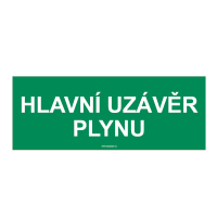 Samolepka Hlavní uzávěr plynu